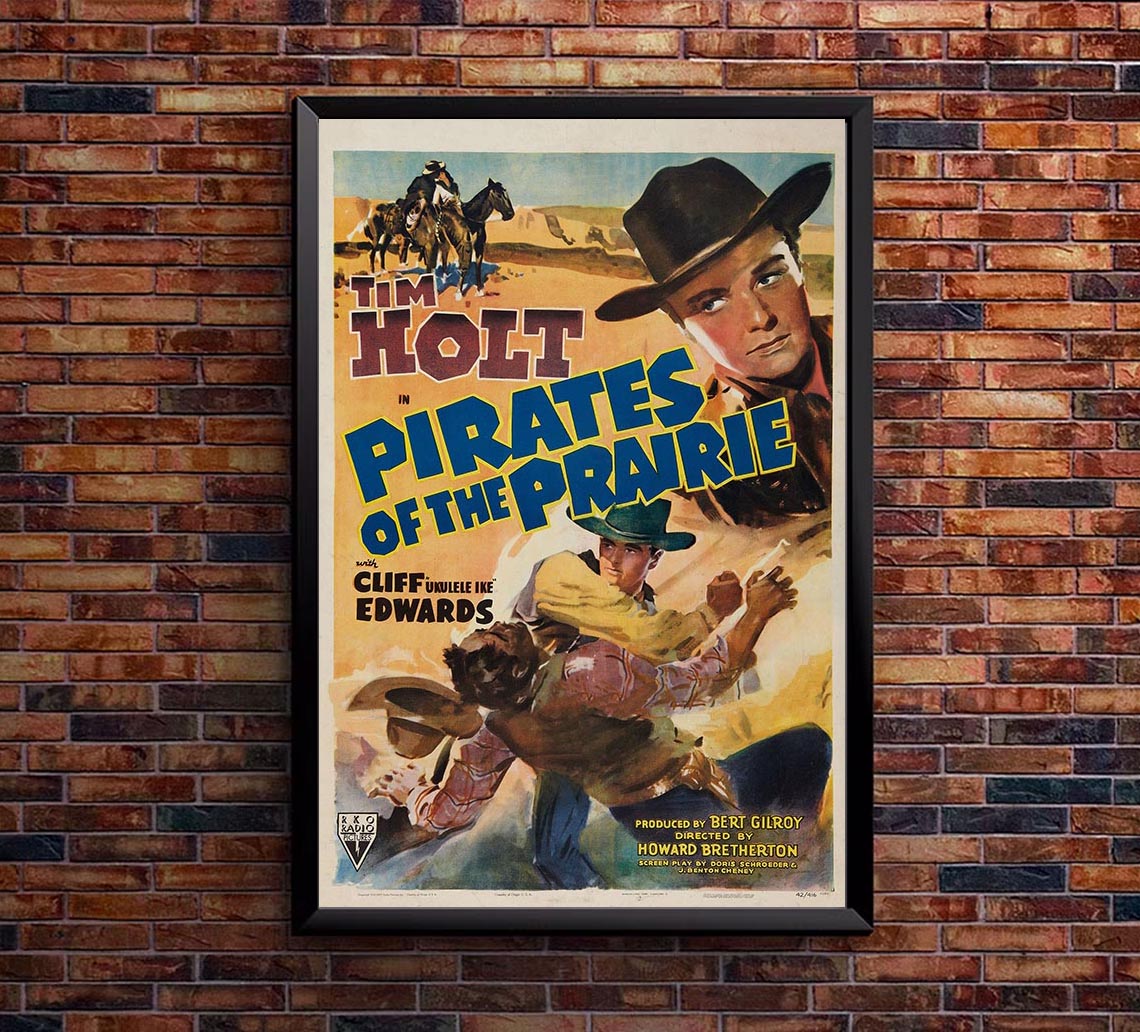 Pirates of the Prairie 1942 - Vintage Pirate Classic Movie Poster