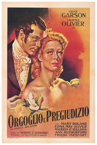 Pride and Prejudice 1940 - Laurence Olivier - Italy - Classic Movie Poster