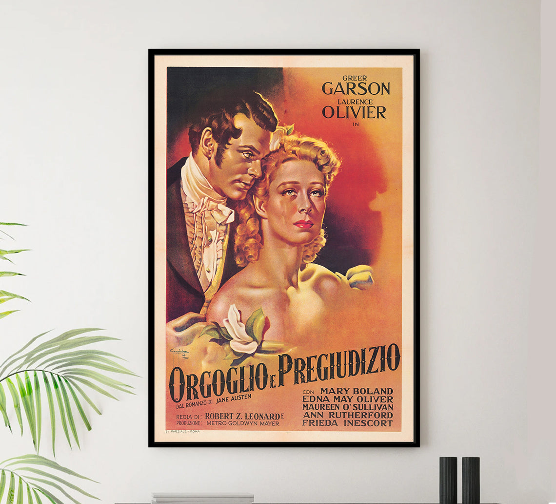 Pride and Prejudice 1940 - Laurence Olivier - Italy - Classic Movie Poster