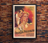 Pride and Prejudice 1940 - Laurence Olivier - Italy - Classic Movie Poster