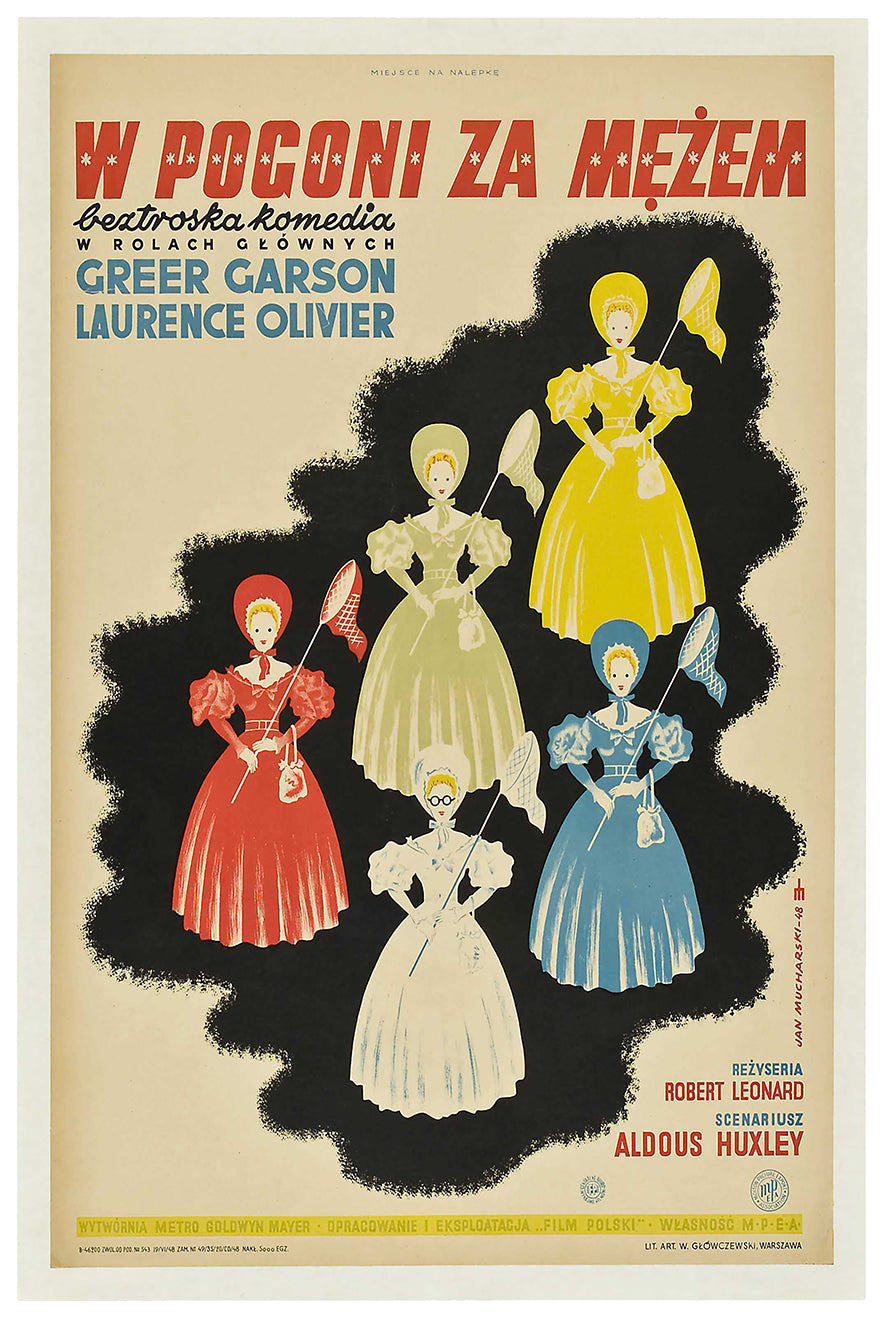 Pride and Prejudice 1940 - Laurence Olivier - Poland - Classic Movie Poster