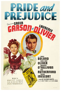 Pride and Prejudice 1940 - Laurence Olivier - US - Classic Movie Poster