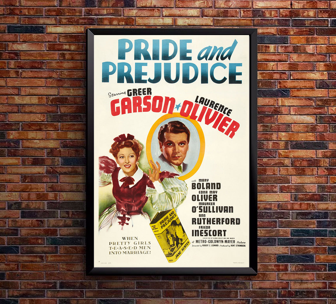 Pride and Prejudice 1940 - Laurence Olivier - US - Classic Movie Poster