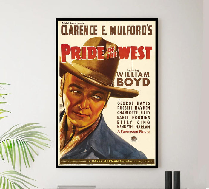 Pride of the West 1938 - William Boyd - Classic Western Movie Poster