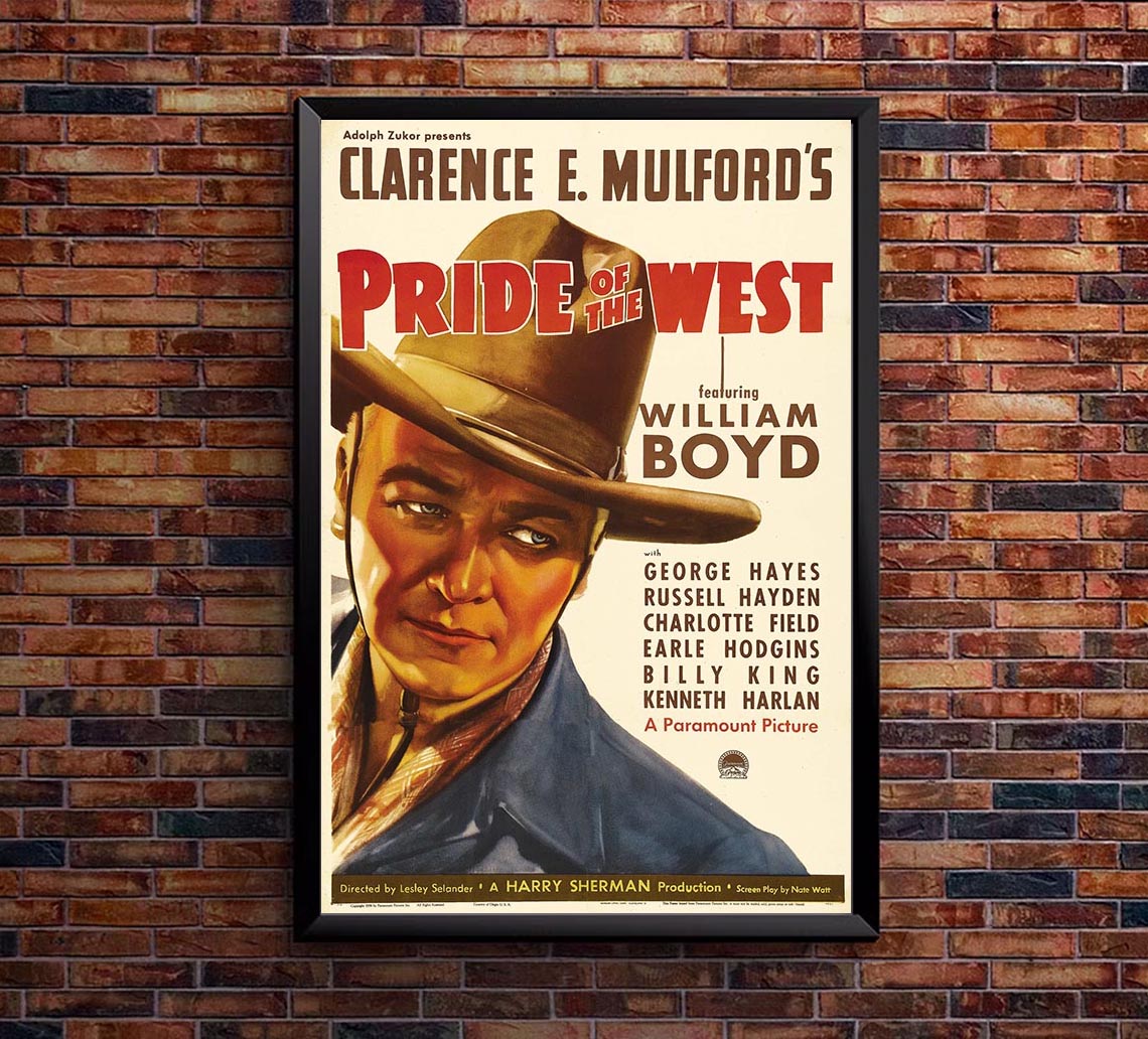 Pride of the West 1938 - William Boyd - Classic Western Movie Poster