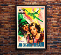 Q Planes 1939 - Laurence Olivier - Italy - Classic Movie Poster