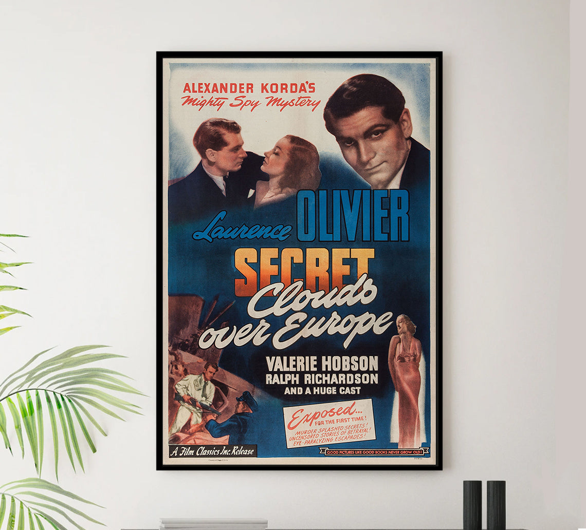 Q Planes 1939 - Laurence Olivier - US - Classic Movie Poster