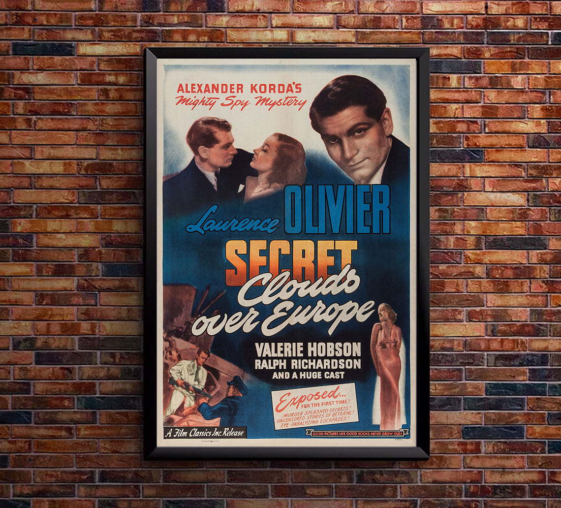 Q Planes 1939 - Laurence Olivier - US - Classic Movie Poster