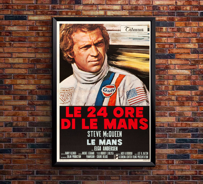 Steve McQueen - The Man and Le Mans - Italian - Vintage Racing Poster