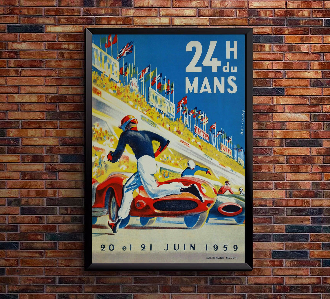 24 Heures Le Mans - 1964- Vintage Racing Poster