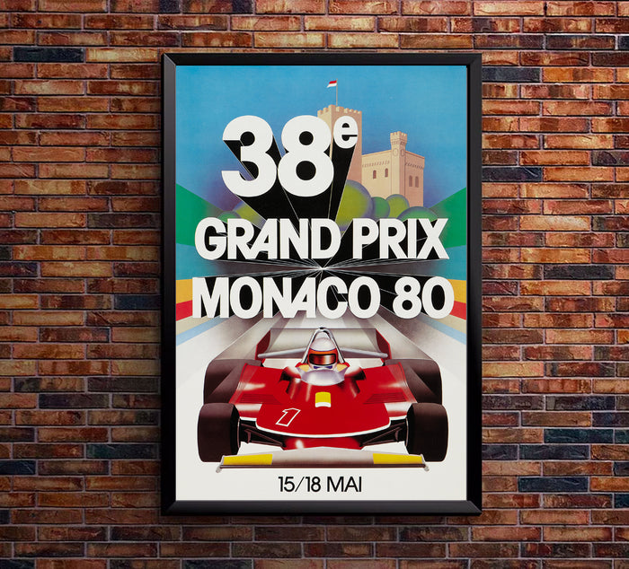 Monaco - Grand Prix - 1980 - Vintage Racing Poster