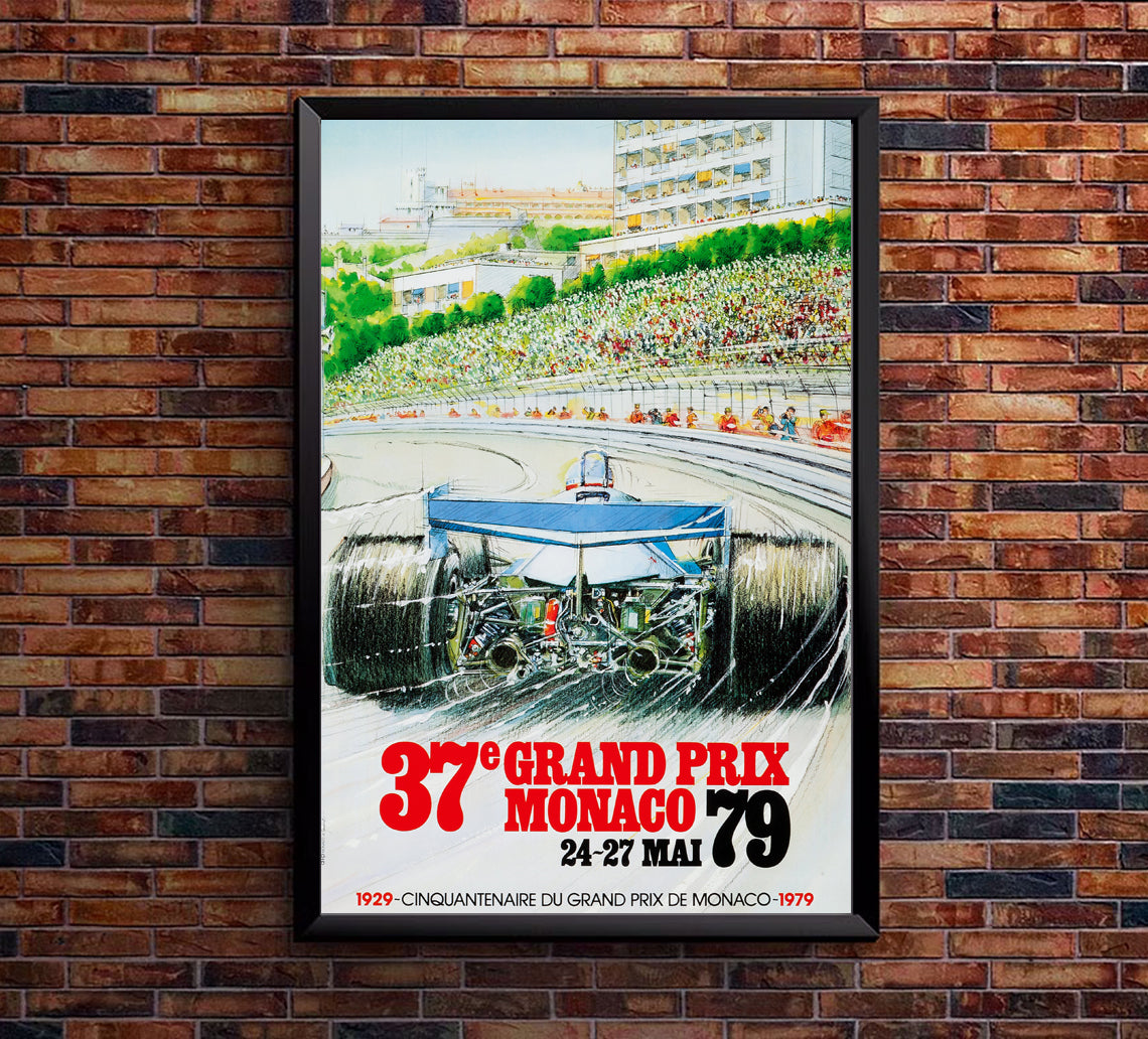 Monaco - Grand Prix - 1979- Vintage Racing Poster