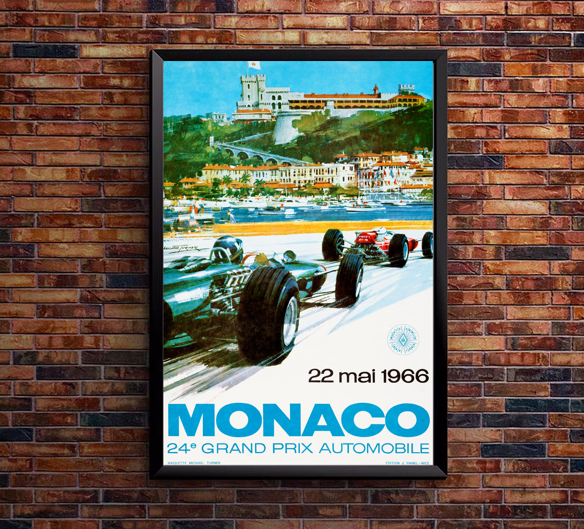 Monaco - Grand Prix - 1966 - Vintage Racing Poster