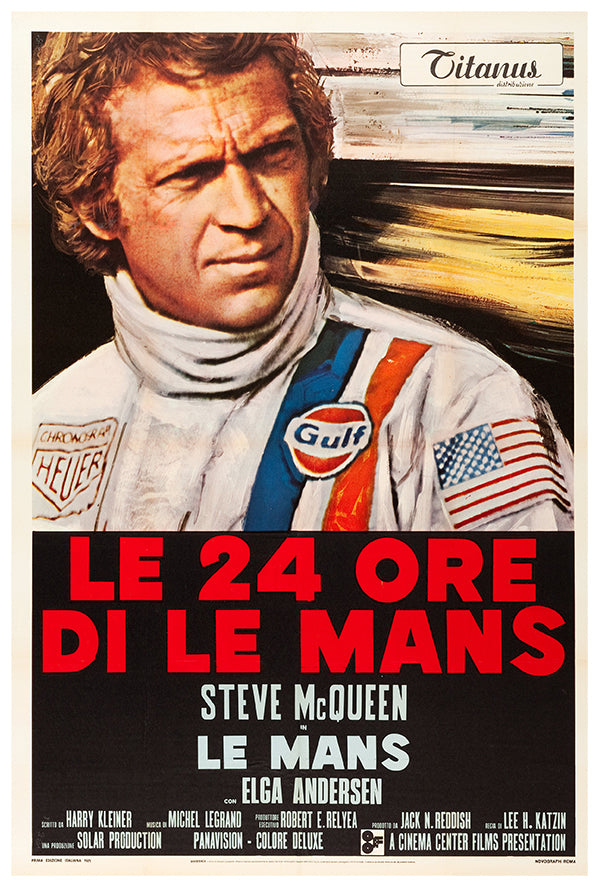 Steve McQueen - The Man and Le Mans - Italian - Vintage Racing Poster