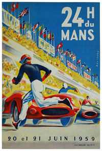 24 Heures Le Mans - 1964- Vintage Racing Poster