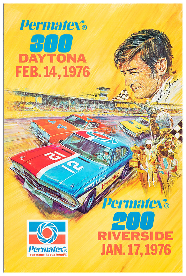 Daytona - Bobby Allison - 1976 - Vintage Racing Poster