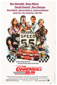 Canonball Run - Burt Reynolds - 1981 - Vintage Racing Poster