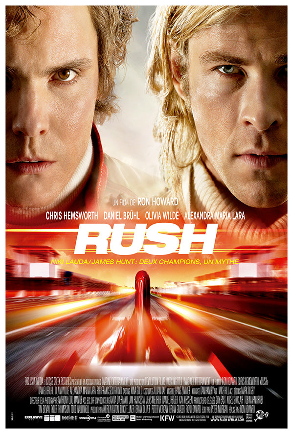 Rush - Chris Hemsworth - 2013 - French - Vintage Racing Poster