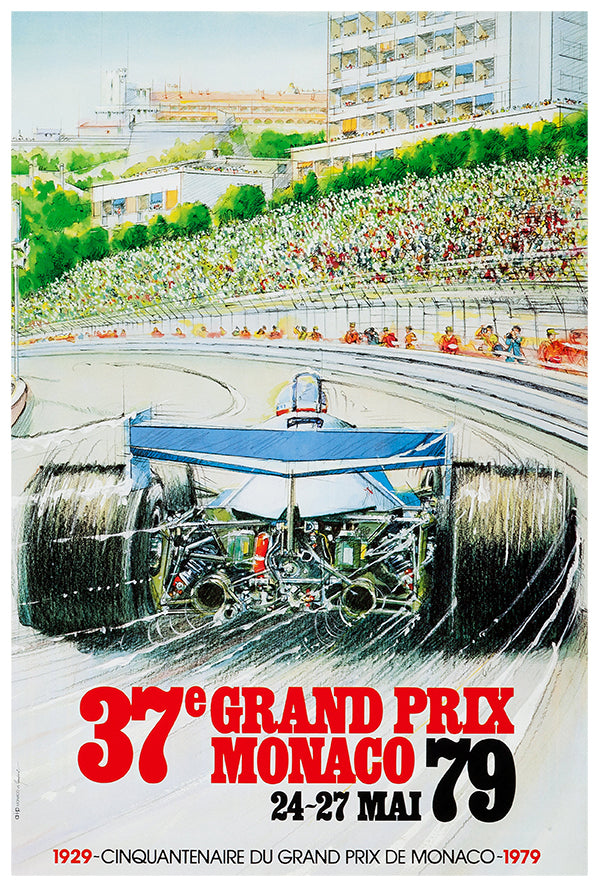 Monaco - Grand Prix - 1979- Vintage Racing Poster