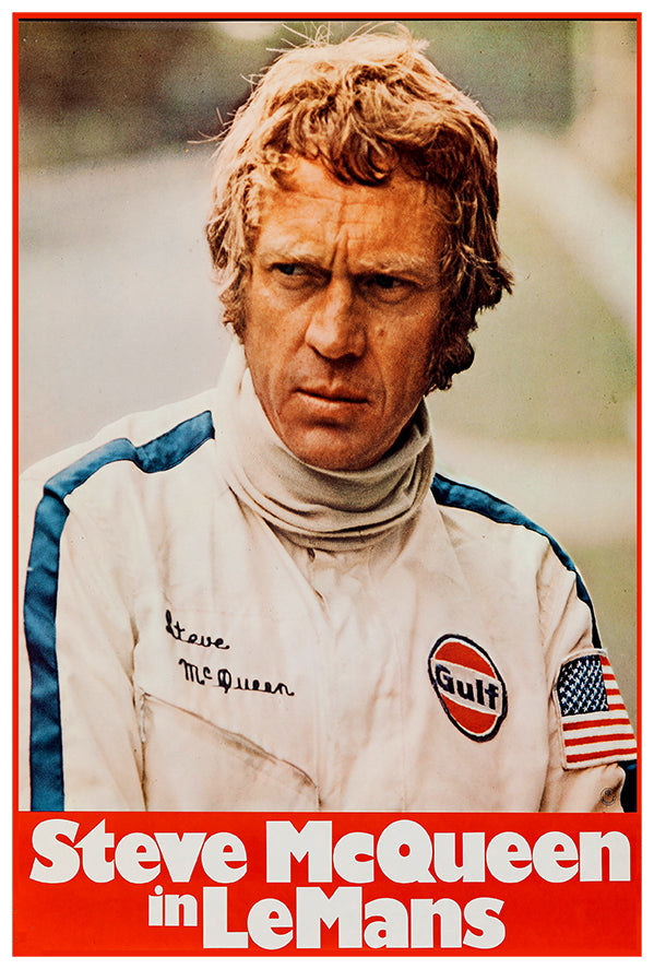 Steve McQueen - The Man and Le Mans  - US Version 3 - Vintage Racing Poster