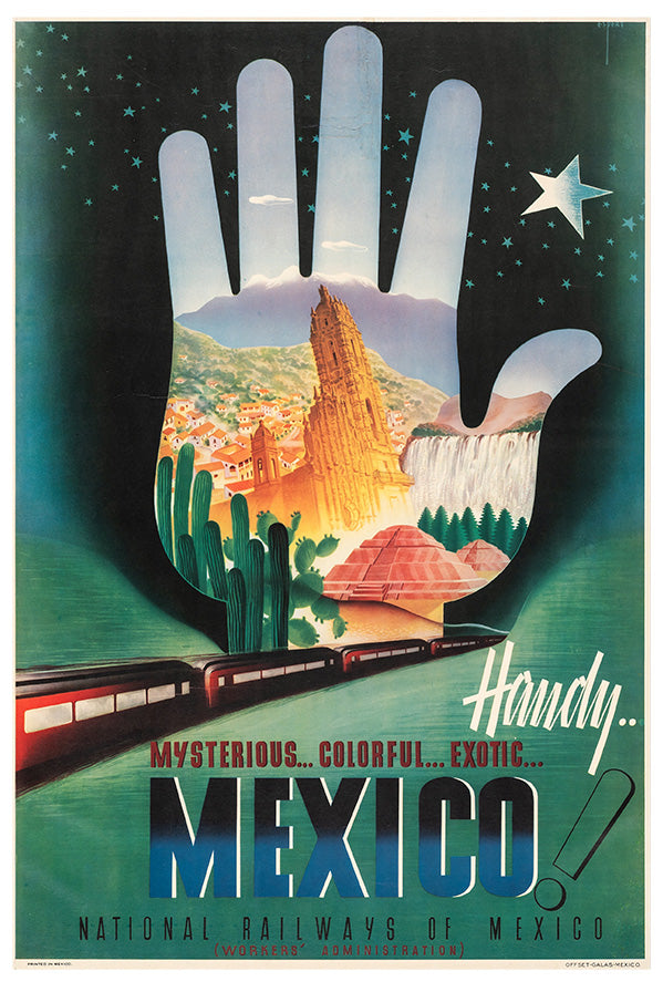 Mexico - National Railways - Vintage Travel Poster