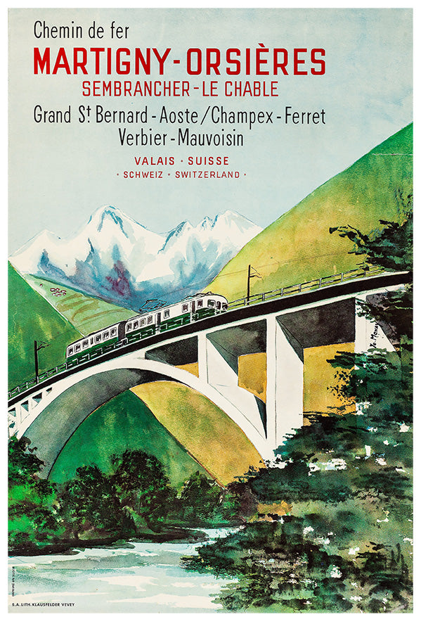 1950s - Saint-Bernard Express - Vintage Travel Poster