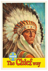 Cheif Way - Santa Fe - Vintage Travel Poster