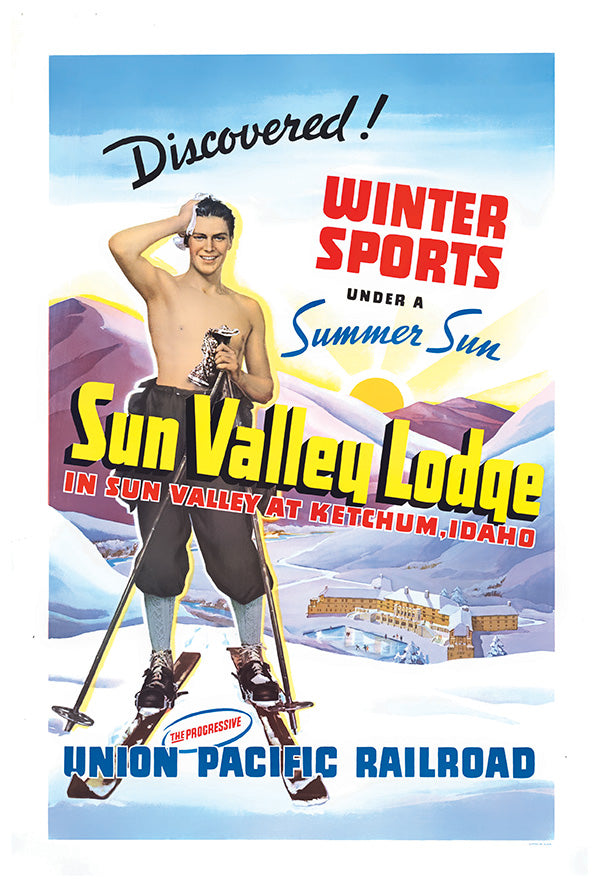 Sun Valley Lodge- Union Pacific Railroad - Vintage Travel Poster