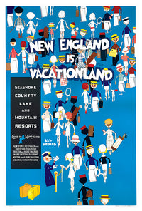 New England - Railway - Vintage Travel Poster