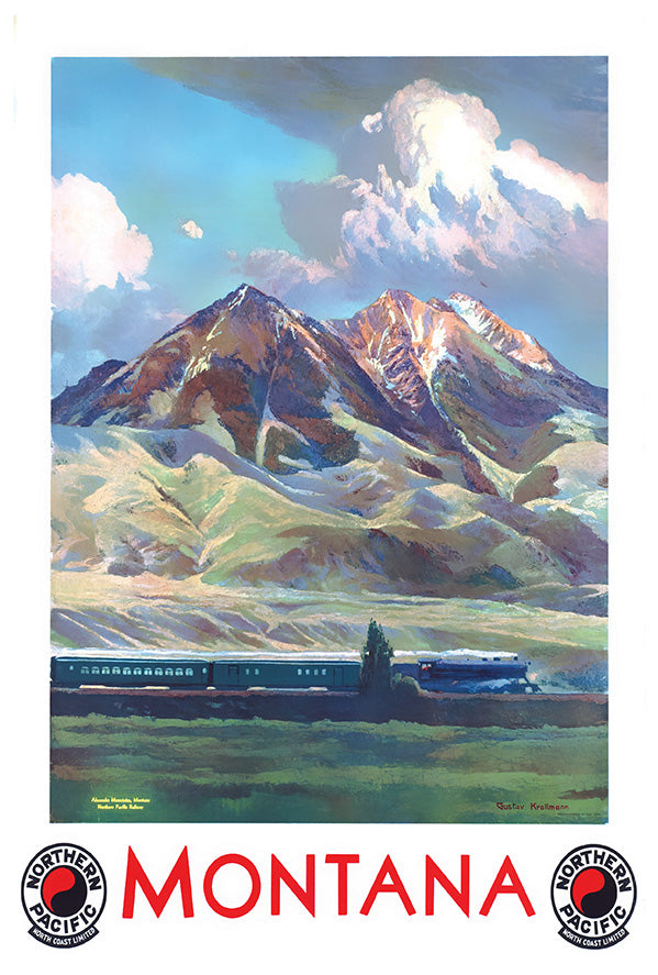 Montana - Northern Pacific Railway - Vintage Travel Poster