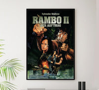 Rambo First Blood Part II 1985 - German v2 - Classic Movie Poster