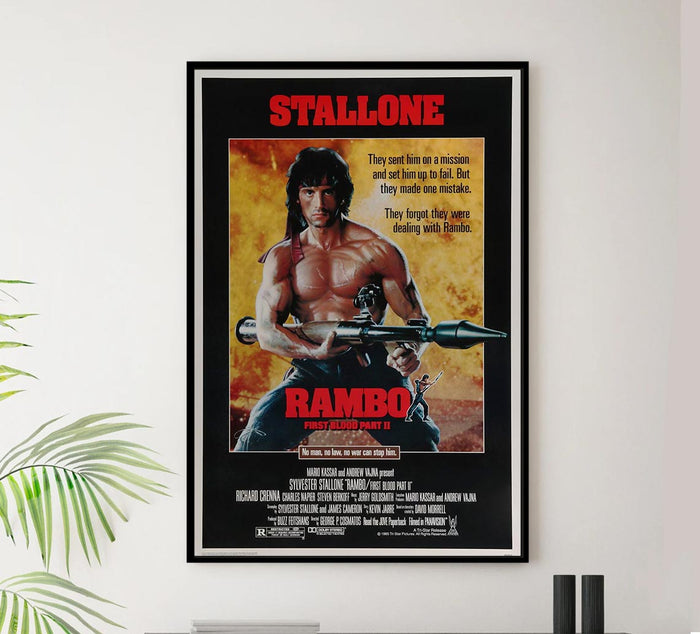 Rambo First Blood Part II 1985 v1 - Classic Movie Poster