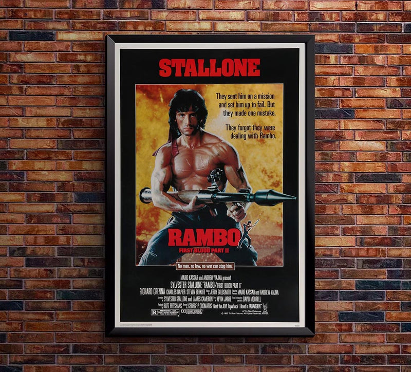 Rambo First Blood Part II 1985 v1 - Classic Movie Poster