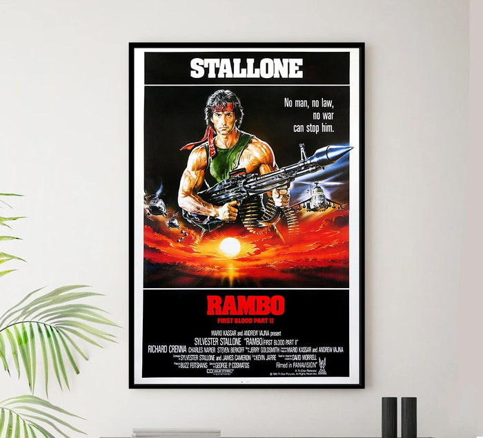 Rambo First Blood Part II 1985 v2 - Classic Movie Poster