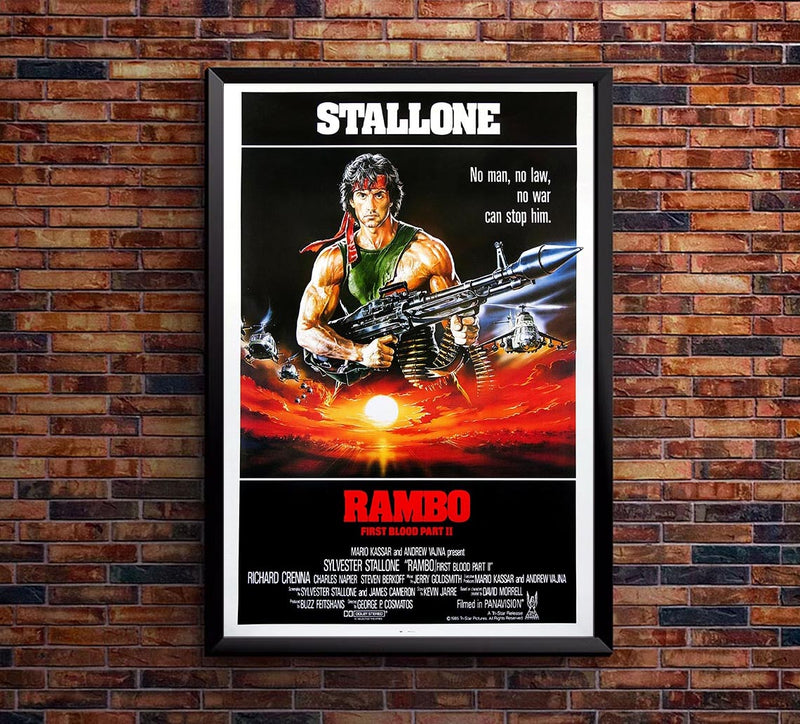 Rambo First Blood Part II 1985 v2 - Classic Movie Poster