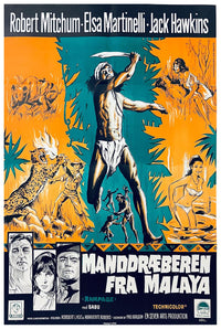 Rampage 1963 - Denmark - Robert Mitchum - Vintage Classic Movie Poster