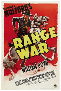 Range War 1939 - William Boyd - Classic Western Movie Poster