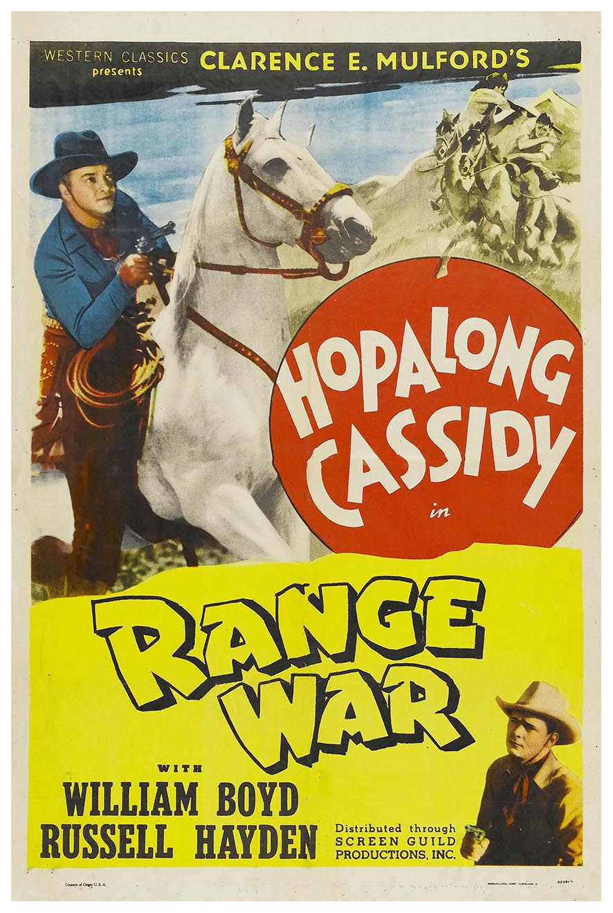 Range War 1939 v2 - William Boyd - Classic Western Movie Poster
