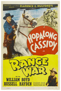 Range War 1939 v2 - William Boyd - Classic Western Movie Poster