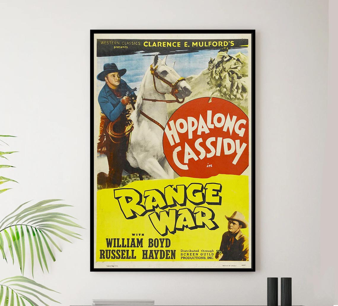 Range War 1939 v2 - William Boyd - Classic Western Movie Poster