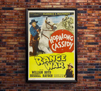 Range War 1939 v2 - William Boyd - Classic Western Movie Poster