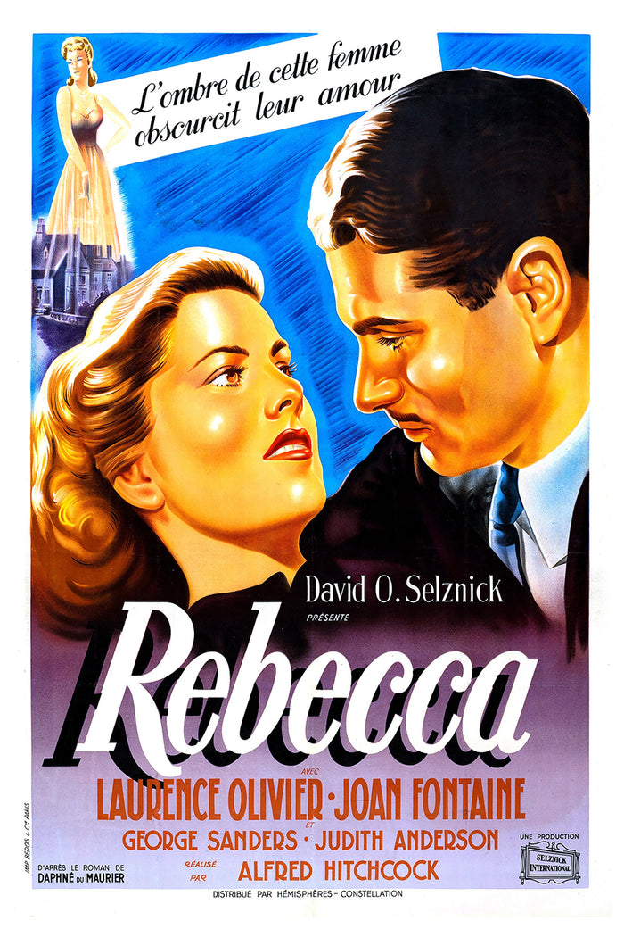 Rebecca 1940 - Laurence Olivier - France 2 - Classic Movie Poster