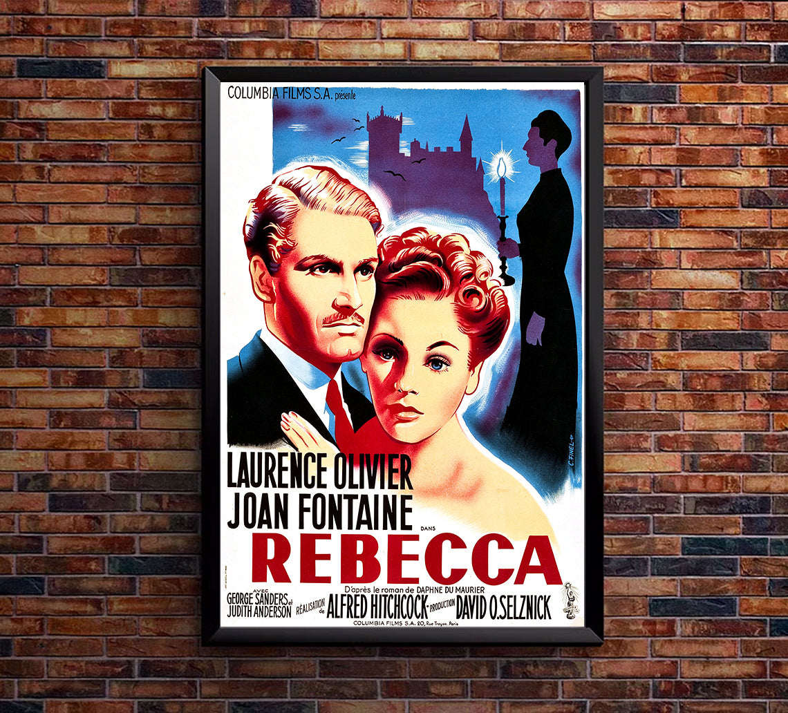 Rebecca 1940 - Laurence Olivier - France - Classic Movie Poster