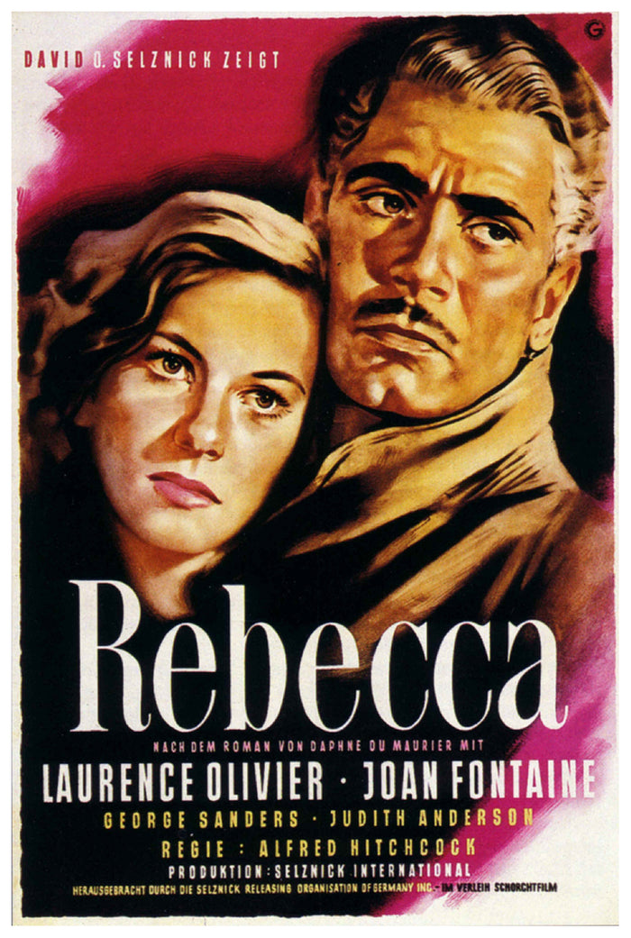 Rebecca 1940 - Laurence Olivier - Germany - Classic Movie Poster