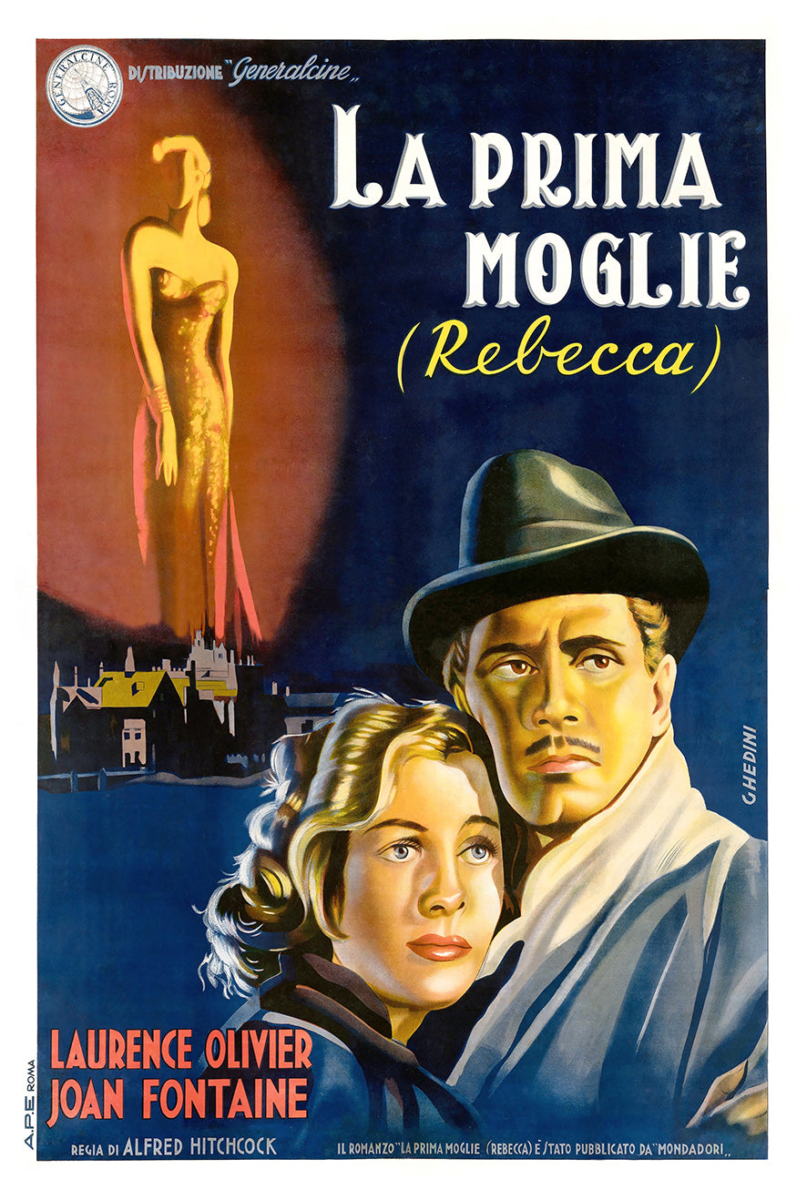 Rebecca 1940 - Laurence Olivier - Italy 3 - Classic Movie Poster