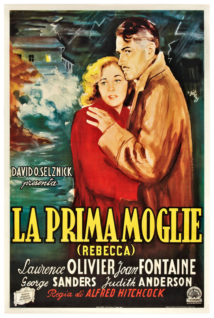 Rebecca 1940 - Laurence Olivier - Italy - Classic Movie Poster