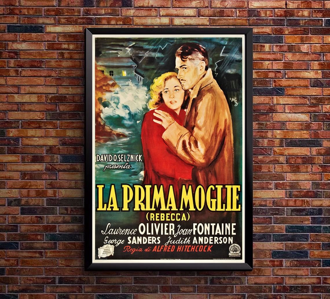 Rebecca 1940 - Laurence Olivier - Italy - Classic Movie Poster