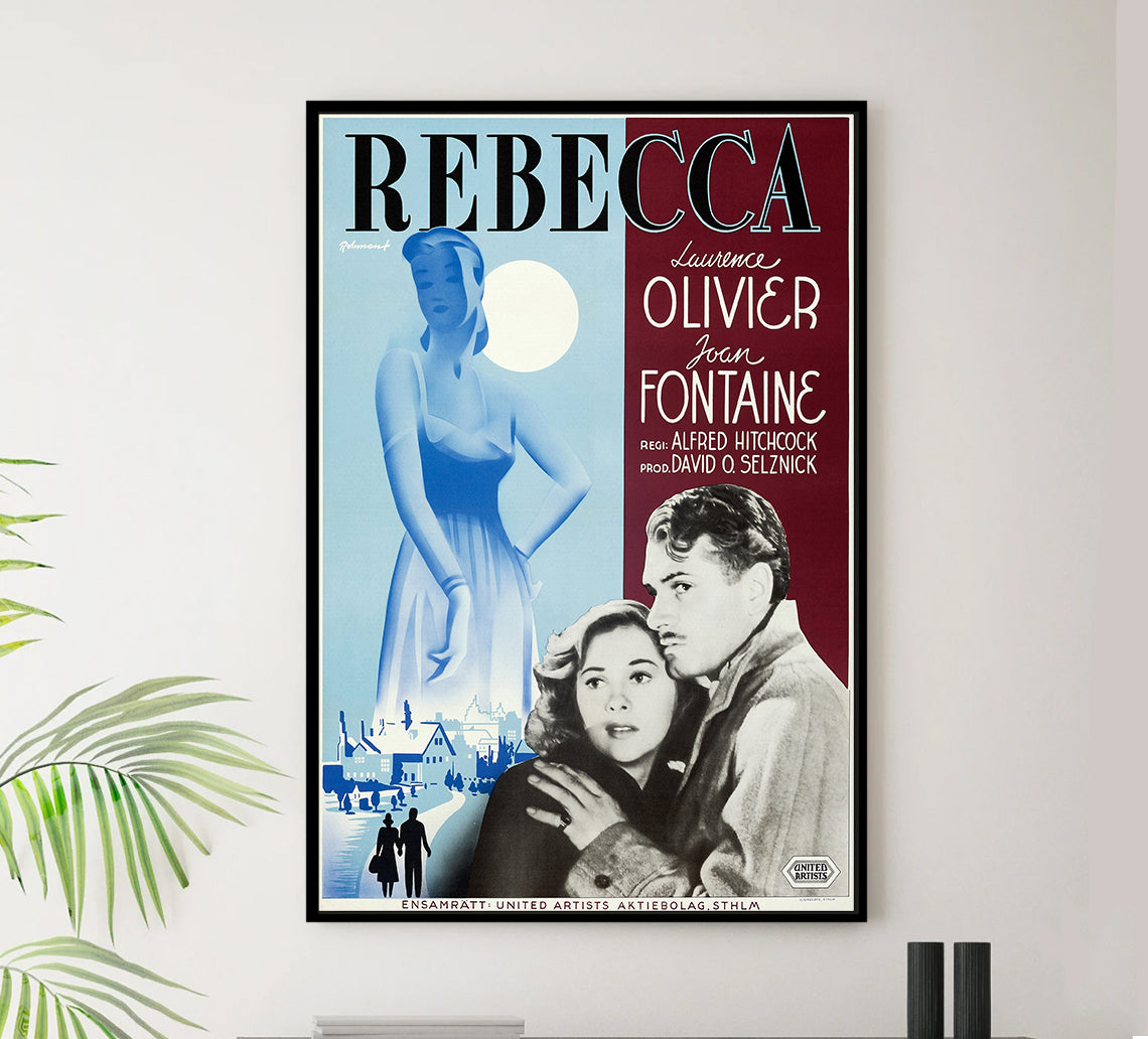 Rebecca 1940 - Laurence Olivier - Sweden - Classic Movie Poster