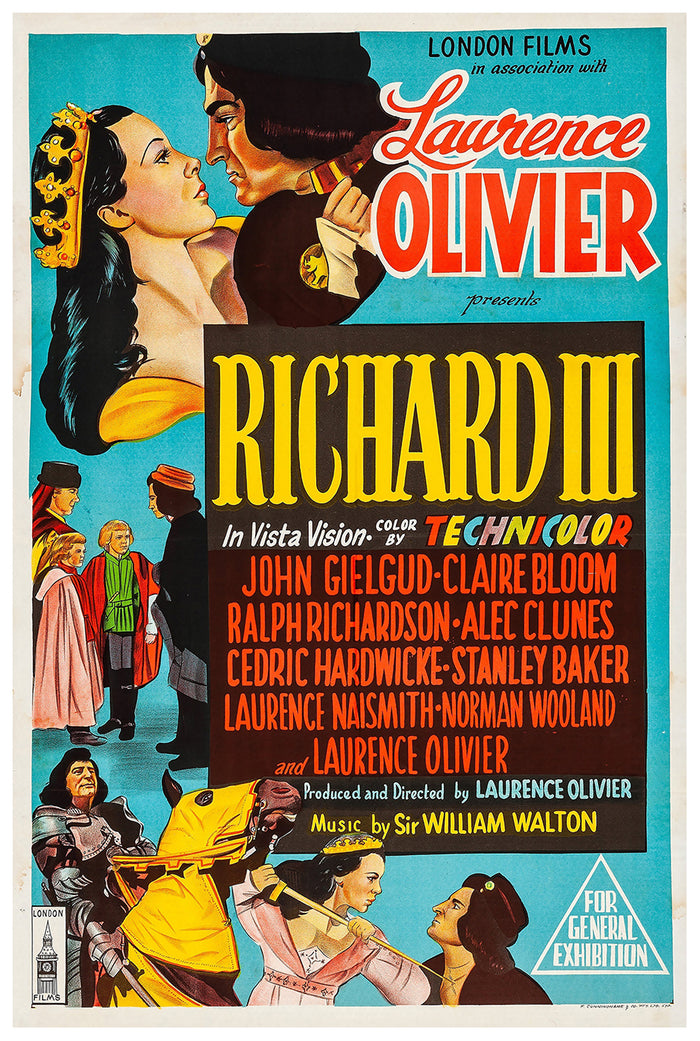 Richard III 1955 - Laurence Olivier - Australia - Classic Movie Poster