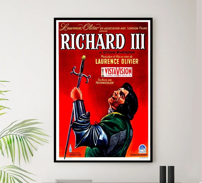 Richard III 1955 - Laurence Olivier - Belgium - Classic Movie Poster
